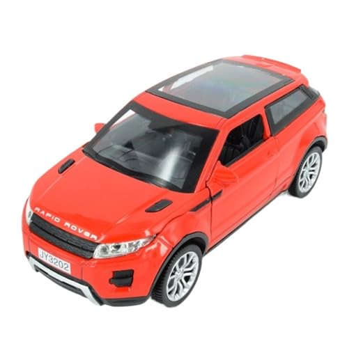 SCVWKAJA Massstabsgetreues Modell Auto 1/32 for Land Rover Aurora Klassisches Dekoratives Modell Legierung Metall Automodell Sammlung Display Ornamente Die-cast Fahrzeug(Orange) von SCVWKAJA
