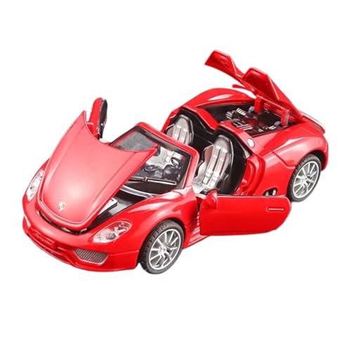 SCVWKAJA Massstabsgetreues Modell Auto 1/32 for Porsche 918 Miniatur Klassische Legierung Auto Modell Metall Ornamente Hobby Sammlung Die-cast Fahrzeug(Red) von SCVWKAJA