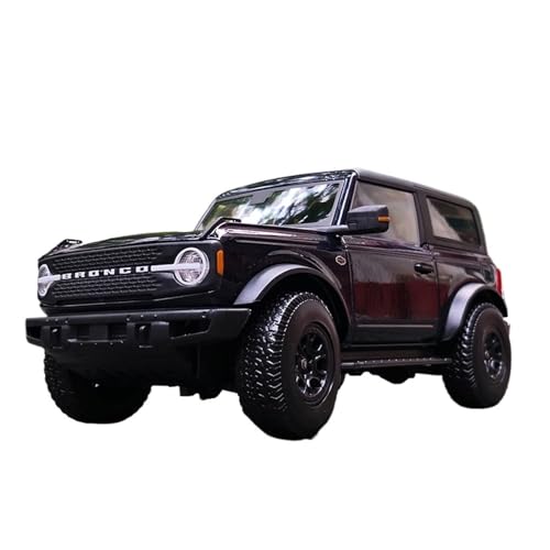 SCVWKAJA Massstabsgetreues Modell Auto 1 18 for Ford Bronco 2021 Simulierte Auto Modell Klassische Metall Ornamente Sammlung Display Die-cast Fahrzeug(Black) von SCVWKAJA
