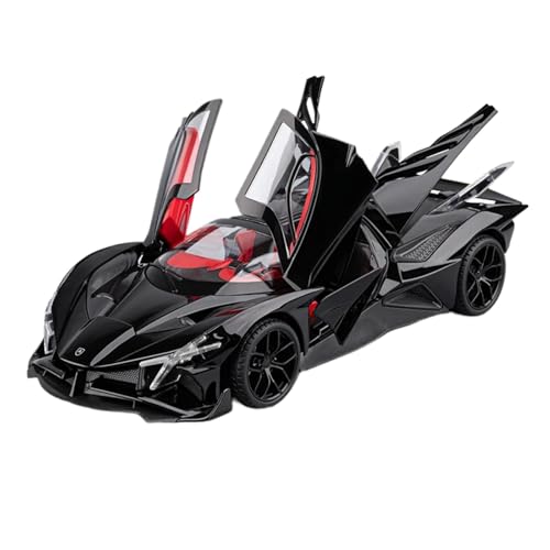 SCVWKAJA Massstabsgetreues Modell Auto 1: 18 Für Apollo EVO Simulation Luxus Auto Modell Metall Legierung Sammeln Hobby Ornamente Die-cast Fahrzeug(Black) von SCVWKAJA