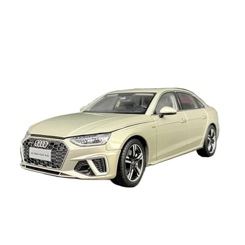 SCVWKAJA Massstabsgetreues Modell Auto 1:18 Für Audi A4 2024 Vintage Fahrzeug Auto Modell Klassische Legierung Metall Modell Display Souvenir Die-cast Fahrzeug(Gold) von SCVWKAJA