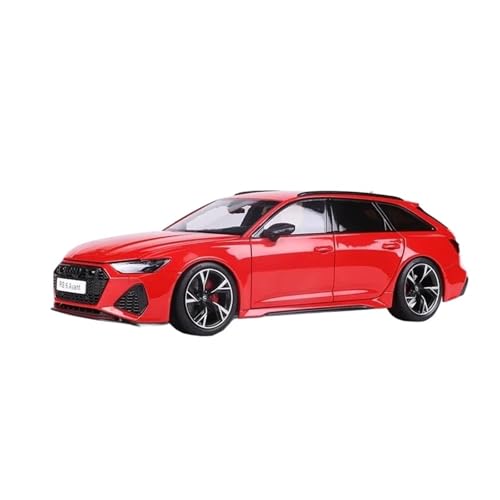 SCVWKAJA Massstabsgetreues Modell Auto 1:18 Für Audi RS6 C8 Avant Legierung Auto Modell Souvenir Metall Druckguss Display Hobby Sammlung Die-cast Fahrzeug(Red) von SCVWKAJA