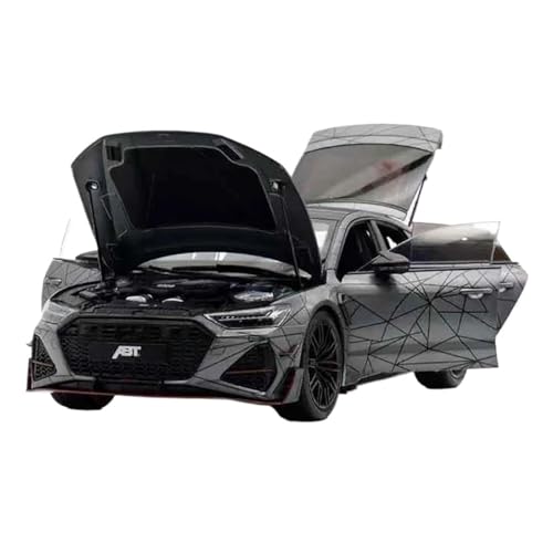 SCVWKAJA Massstabsgetreues Modell Auto 1:18 Für Audi RS7 ABT Maßstab Metall Simulation Auto Modell Ornamente Miniatur Sammlung Von Kunst Die-cast Fahrzeug(Titanium) von SCVWKAJA