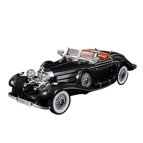 SCVWKAJA Massstabsgetreues Modell Auto 1:18 Für Benzs 500K 1936 Legierung Metall Fahrzeug Auto Modell Simulation Auto Modell Sammlung Display Die-cast Fahrzeug(Black) von SCVWKAJA