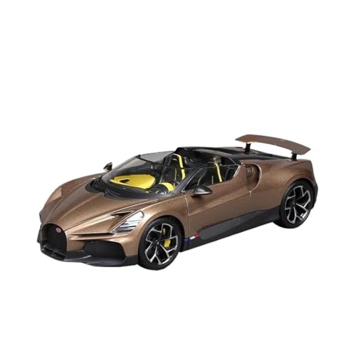 SCVWKAJA Massstabsgetreues Modell Auto 1:18 Für Bugatti W16 Mistral Sorgfältig Entworfene Statische Sammlung Automodell Legierung Fahrzeug Ornamente Die-cast Fahrzeug(Gold) von SCVWKAJA