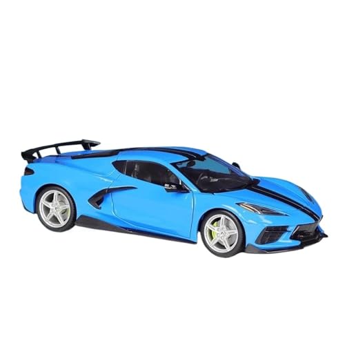 SCVWKAJA Massstabsgetreues Modell Auto 1:18 Für Chevrolet Corvette 2020 Fertiges Metallmodellauto Miniatur-Luxussportwagen-Legierungsornamente Die-cast Fahrzeug(Blue) von SCVWKAJA