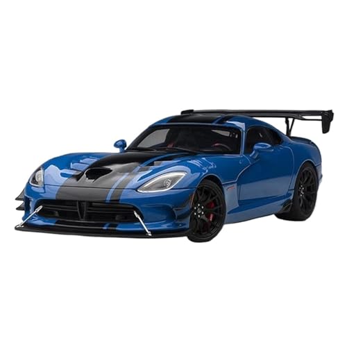 SCVWKAJA Massstabsgetreues Modell Auto 1:18 Für Dodge Viper SRT Maßstab Metall Simulation Auto Modell Ornamente Miniatur Sammlung Von Kunst Die-cast Fahrzeug(Blue) von SCVWKAJA