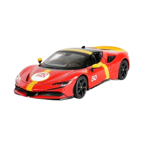 SCVWKAJA Massstabsgetreues Modell Auto 1:18 Für Ferrari SF90 Sportwagen Maßstab Legierung Auto Modell Sammlung Replik Exquisite Ornamente Die-cast Fahrzeug von SCVWKAJA