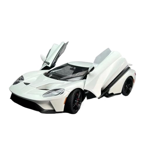 SCVWKAJA Massstabsgetreues Modell Auto 1:18 Für Ford GT Maßstab Metall Simulation Auto Modell Ornamente Miniatur Sammlung Von Kunst Die-cast Fahrzeug(White) von SCVWKAJA