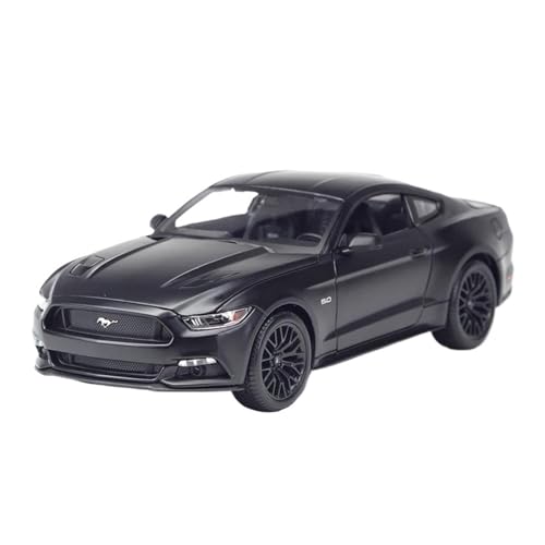 SCVWKAJA Massstabsgetreues Modell Auto 1:18 Für Ford Mustang 2015 Replik Statische Legierung Modell Auto Metall Textur Ornamente Display Sammlung Die-cast Fahrzeug(Black) von SCVWKAJA