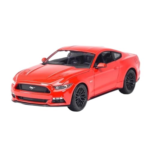 SCVWKAJA Massstabsgetreues Modell Auto 1:18 Für Ford Mustang 2015 Replik Statische Legierung Modell Auto Metall Textur Ornamente Display Sammlung Die-cast Fahrzeug(Red) von SCVWKAJA