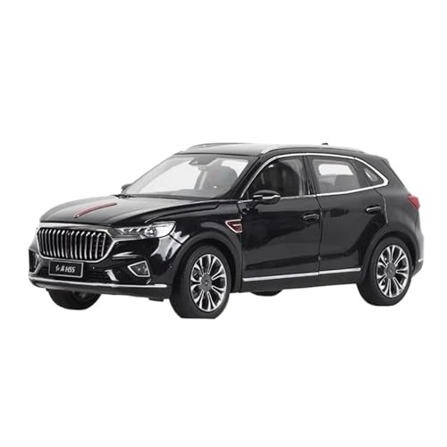SCVWKAJA Massstabsgetreues Modell Auto 1:18 Für HongQI HS5 Maßstab Metall Auto Modell Studie Wein Schrank Sammlung Ebene Verschönerung Die-cast Fahrzeug(Black) von SCVWKAJA