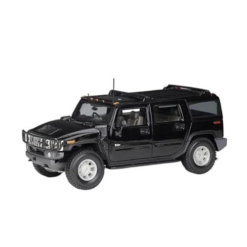 SCVWKAJA Massstabsgetreues Modell Auto 1:18 Für Hummer H2 Diecast Metall Klassische Fahrzeug Auto Modell Simulation Sammeln Miniatur Die-cast Fahrzeug(Black) von SCVWKAJA