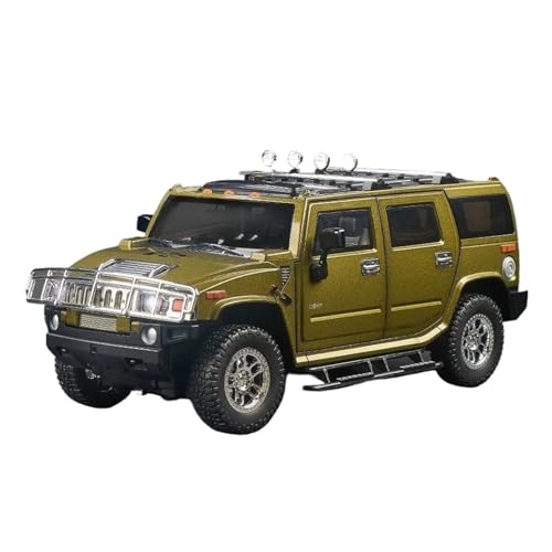 SCVWKAJA Massstabsgetreues Modell Auto 1:18 Für Hummer H2 Maßstab Legierung Automodell Boutique Off-Road-Fahrzeug-Sammlung Hobby Ornamente Die-cast Fahrzeug(Green) von SCVWKAJA