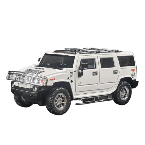 SCVWKAJA Massstabsgetreues Modell Auto 1:18 Für Hummer H2 Maßstab Legierung Automodell Boutique Off-Road-Fahrzeug-Sammlung Hobby Ornamente Die-cast Fahrzeug(White) von SCVWKAJA