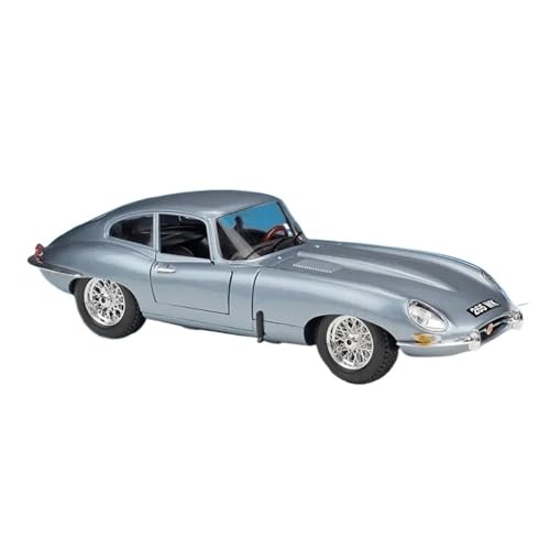SCVWKAJA Massstabsgetreues Modell Auto 1:18 Für Jaguar E-Type Coupé Fertiges Metallmodellauto Miniatur-Luxussportwagen-Legierungsornamente Die-cast Fahrzeug(Silver) von SCVWKAJA