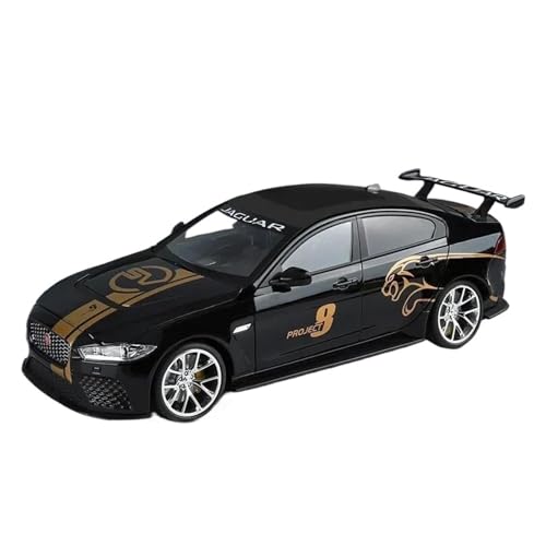 SCVWKAJA Massstabsgetreues Modell Auto 1:18 Für Jaguar XE SV Project 8 Skyline Fertiges Metallmodellauto Miniatur-Luxussportwagen-Legierungsornamente Die-cast Fahrzeug(Black) von SCVWKAJA