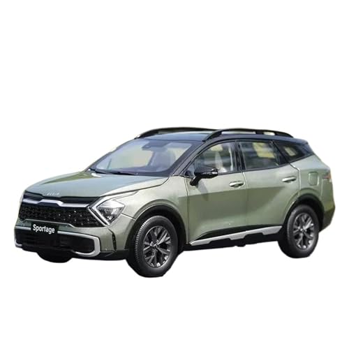 SCVWKAJA Massstabsgetreues Modell Auto 1:18 Für KIA Sportage SUV Legierung Automodell Souvenir Metalldruckguss Display Hobby Sammlung Die-cast Fahrzeug(Green) von SCVWKAJA