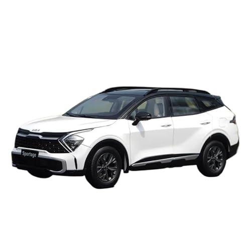 SCVWKAJA Massstabsgetreues Modell Auto 1:18 Für KIA Sportage SUV Legierung Automodell Souvenir Metalldruckguss Display Hobby Sammlung Die-cast Fahrzeug(White) von SCVWKAJA