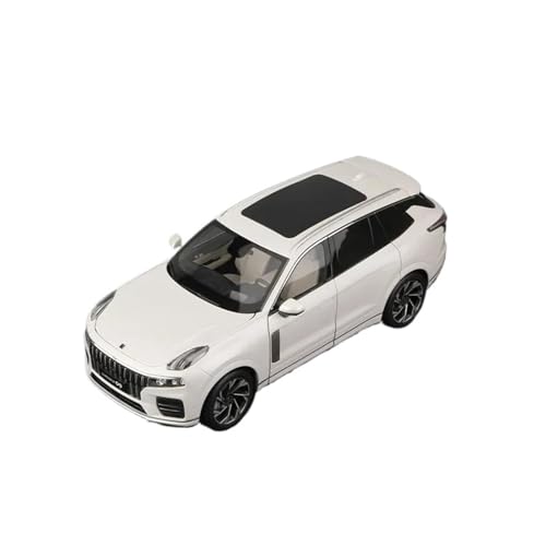 SCVWKAJA Massstabsgetreues Modell Auto 1:18 Für LYNK CO 09 Diecast Metall Klassische Fahrzeug Auto Modell Simulation Sammeln Miniatur Die-cast Fahrzeug(White) von SCVWKAJA