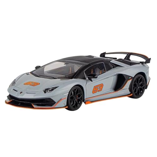 SCVWKAJA Massstabsgetreues Modell Auto 1:18 Für Lamborghini Aventador SVJ63 Exquisite Replik Legierung Auto Modell Klassische Simulation Handwerk Ornamente Die-cast Fahrzeug(Chrome) von SCVWKAJA