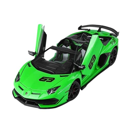 SCVWKAJA Massstabsgetreues Modell Auto 1:18 Für Lamborghini Aventador SVJ63 Exquisite Replik Legierung Auto Modell Klassische Simulation Handwerk Ornamente Die-cast Fahrzeug(Green) von SCVWKAJA