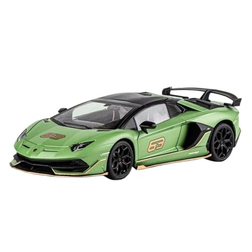 SCVWKAJA Massstabsgetreues Modell Auto 1:18 Für Lamborghini Aventador SVJ63 Exquisite Replik Legierung Auto Modell Klassische Simulation Handwerk Ornamente Die-cast Fahrzeug(Green a) von SCVWKAJA