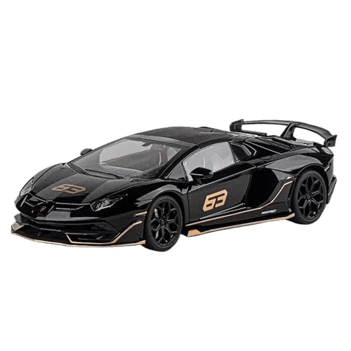 SCVWKAJA Massstabsgetreues Modell Auto 1:18 Für Lamborghini Aventadors SVJ 63 Legierung Metall Fahrzeug Auto Modell Simulation Auto Modell Sammlung Display Die-cast Fahrzeug(Black) von SCVWKAJA