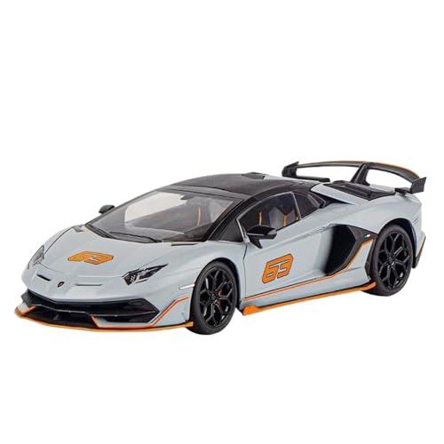 SCVWKAJA Massstabsgetreues Modell Auto 1:18 Für Lamborghini Aventadors SVJ 63 Legierung Metall Fahrzeug Auto Modell Simulation Auto Modell Sammlung Display Die-cast Fahrzeug(Chrome) von SCVWKAJA