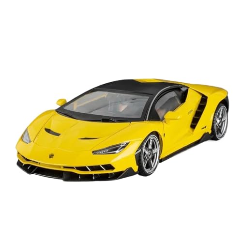 SCVWKAJA Massstabsgetreues Modell Auto 1:18 Für Lamborghini LP770 Klassisches Legierungsautomodell Druckgussmetallfahrzeugmodell Statisches Sammlerstück Die-cast Fahrzeug(Yellow) von SCVWKAJA