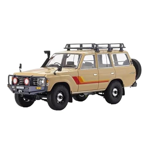 SCVWKAJA Massstabsgetreues Modell Auto 1:18 Für Land Cruiser LC60 Klassisches Legierungsautomodell Metallsimulationsfahrzeug Handwerkssammlung Ornamente Die-cast Fahrzeug(Yellow) von SCVWKAJA