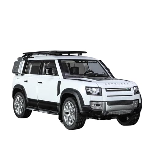 SCVWKAJA Massstabsgetreues Modell Auto 1:18 Für Land Rover Defender Maßstab Legierung Luxus Auto Modell Metall Sammlung Modell Ornamente Memorial Die-cast Fahrzeug(White) von SCVWKAJA