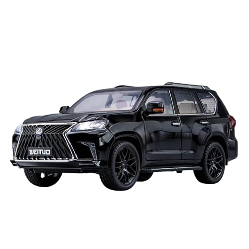 SCVWKAJA Massstabsgetreues Modell Auto 1:18 Für Lexus LX570 SUV Legierung Metall Skala Modell Auto Bibliothek Rezeption Display Trendy Ornamente Die-cast Fahrzeug(Black) von SCVWKAJA