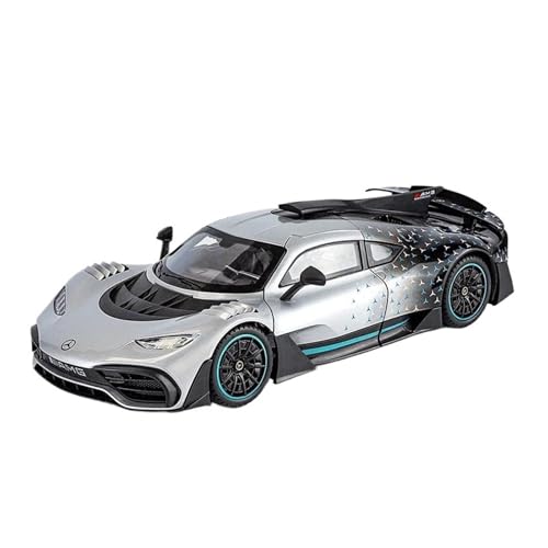 SCVWKAJA Massstabsgetreues Modell Auto 1:18 Für Mercedes-Benz AMG ONE Legierungsmetall-Modellauto Bibliothek Empfangsdisplay Trendige Dekoration Die-cast Fahrzeug(Silver) von SCVWKAJA