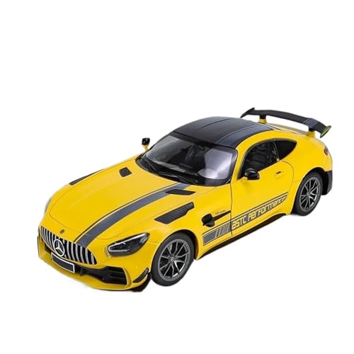SCVWKAJA Massstabsgetreues Modell Auto 1:18 Für Mercedes-Benz GTR Sportwagen Legierung Maßstab Automodell Mini Fahrzeug Ornamente Sammlung Die-cast Fahrzeug(Yellow) von SCVWKAJA
