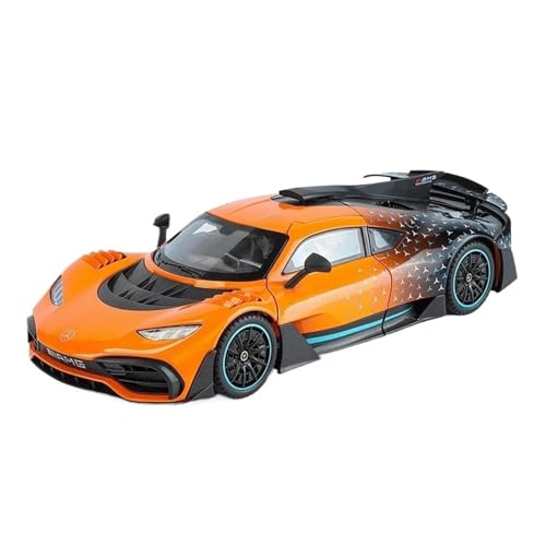 SCVWKAJA Massstabsgetreues Modell Auto 1:18 Für Mercedes-Benz One Oldtimer-Fahrzeug-Automodell Klassisches Legierungsmetallmodell-Anzeigen-Souvenir Die-cast Fahrzeug(Orange) von SCVWKAJA