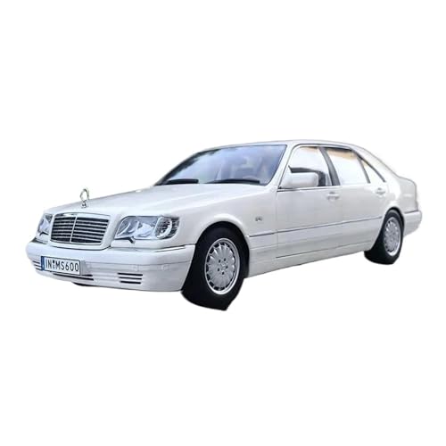 SCVWKAJA Massstabsgetreues Modell Auto 1:18 Für Mercedes-Benz S600 Statische Retro Skala Legierung Modell Auto Fahrzeug Display Gedenk Ornamente Die-cast Fahrzeug(White) von SCVWKAJA