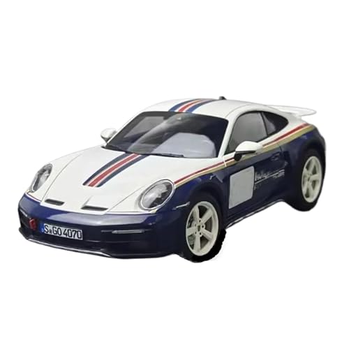 SCVWKAJA Massstabsgetreues Modell Auto 1:18 Für Porsche 911 Dakar 2023 Klassisches Legierungsautomodell Metallsimulationsfahrzeug Handwerkssammlung Ornamente Die-cast Fahrzeug(White) von SCVWKAJA
