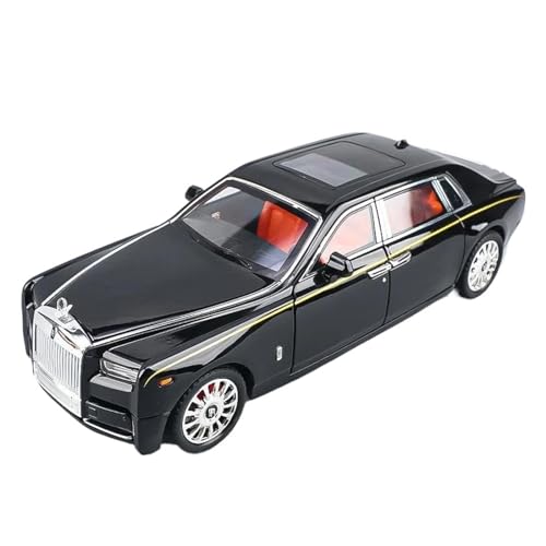 SCVWKAJA Massstabsgetreues Modell Auto 1:18 Für Rolls Royce Phantom Simulation Legierung Auto Modell Metall Handwerk Sammlung Display Ornamente Die-cast Fahrzeug(Black) von SCVWKAJA