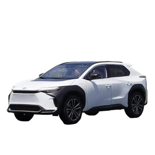 SCVWKAJA Massstabsgetreues Modell Auto 1:18 Für Toyota Bz4x 2022 Statische Retro Skala Legierung Modell Auto Fahrzeug Display Gedenk Ornamente Die-cast Fahrzeug(White) von SCVWKAJA