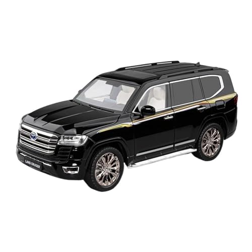 SCVWKAJA Massstabsgetreues Modell Auto 1:18 Für Toyota Land Cruiser LC300 Simulation Statische Auto Modell Legierung Off-Road Fahrzeug Ornamente Sammlung Die-cast Fahrzeug(Black) von SCVWKAJA