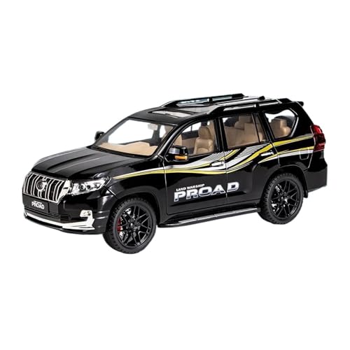 SCVWKAJA Massstabsgetreues Modell Auto 1:18 Für Toyota Prado Maßstab Legierung Auto Modell Boutique Off-Road Fahrzeug Sammlung Hobby Ornamente Die-cast Fahrzeug(Black) von SCVWKAJA