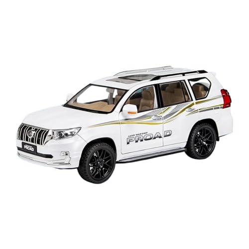 SCVWKAJA Massstabsgetreues Modell Auto 1:18 Für Toyota Prado Maßstab Legierung Auto Modell Boutique Off-Road Fahrzeug Sammlung Hobby Ornamente Die-cast Fahrzeug(White) von SCVWKAJA