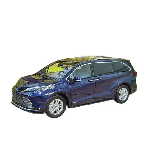 SCVWKAJA Massstabsgetreues Modell Auto 1:18 Für Toyota Sienna MPV Nutzfahrzeug Statisches Metallautomodell Mit Zu Öffnenden Türen Die-cast Fahrzeug(Blue) von SCVWKAJA