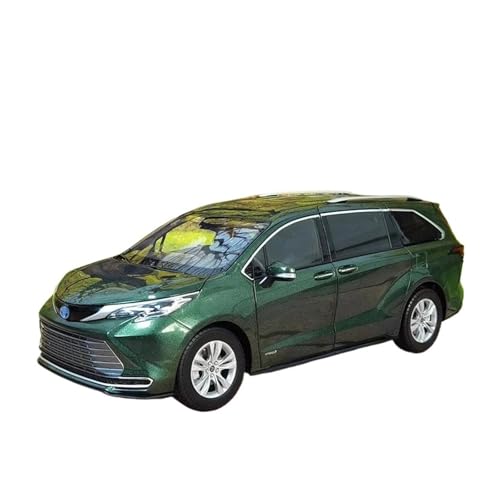 SCVWKAJA Massstabsgetreues Modell Auto 1:18 Für Toyota Sienna MPV Nutzfahrzeug Statisches Metallautomodell Mit Zu Öffnenden Türen Die-cast Fahrzeug(Green) von SCVWKAJA