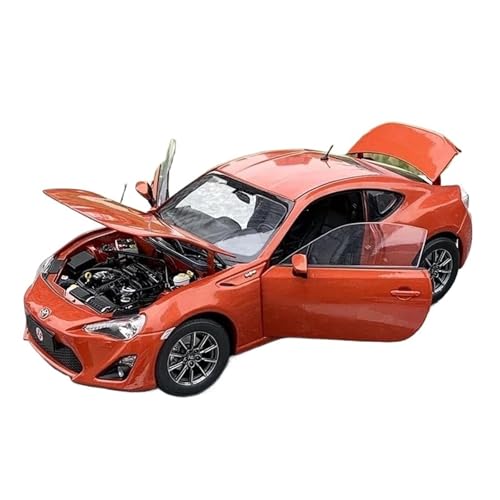 SCVWKAJA Massstabsgetreues Modell Auto 1:18 Für Toyota Toyota GT86 GT Diecast Metall Klassische Fahrzeug Auto Modell Simulation Sammeln Miniatur Die-cast Fahrzeug(Orange) von SCVWKAJA
