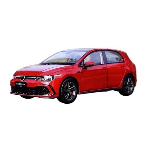 SCVWKAJA Massstabsgetreues Modell Auto 1:18 Für Volkswagen Golf R-Line 8 Druckguss Metall Klassische Fahrzeug Auto Modell Simulation Sammler Miniatur Die-cast Fahrzeug(Red) von SCVWKAJA