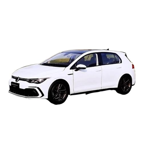 SCVWKAJA Massstabsgetreues Modell Auto 1:18 Für Volkswagen Golf R-Line 8 Druckguss Metall Klassische Fahrzeug Auto Modell Simulation Sammler Miniatur Die-cast Fahrzeug(White) von SCVWKAJA