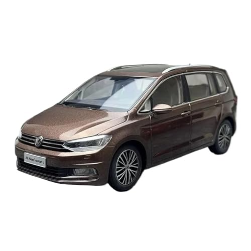 SCVWKAJA Massstabsgetreues Modell Auto 1:18 Für Volkswagen Touran MPV Maßstab Metall Auto Modell Studie Wein Schrank Sammlung Ebene Verschönerung Die-cast Fahrzeug(Brown) von SCVWKAJA