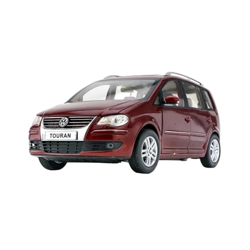 SCVWKAJA Massstabsgetreues Modell Auto 1:18 Für Volkswagen Touran Simulation Luxus Auto Modell Metall Legierung Sammeln Hobby Ornamente Die-cast Fahrzeug(Red) von SCVWKAJA